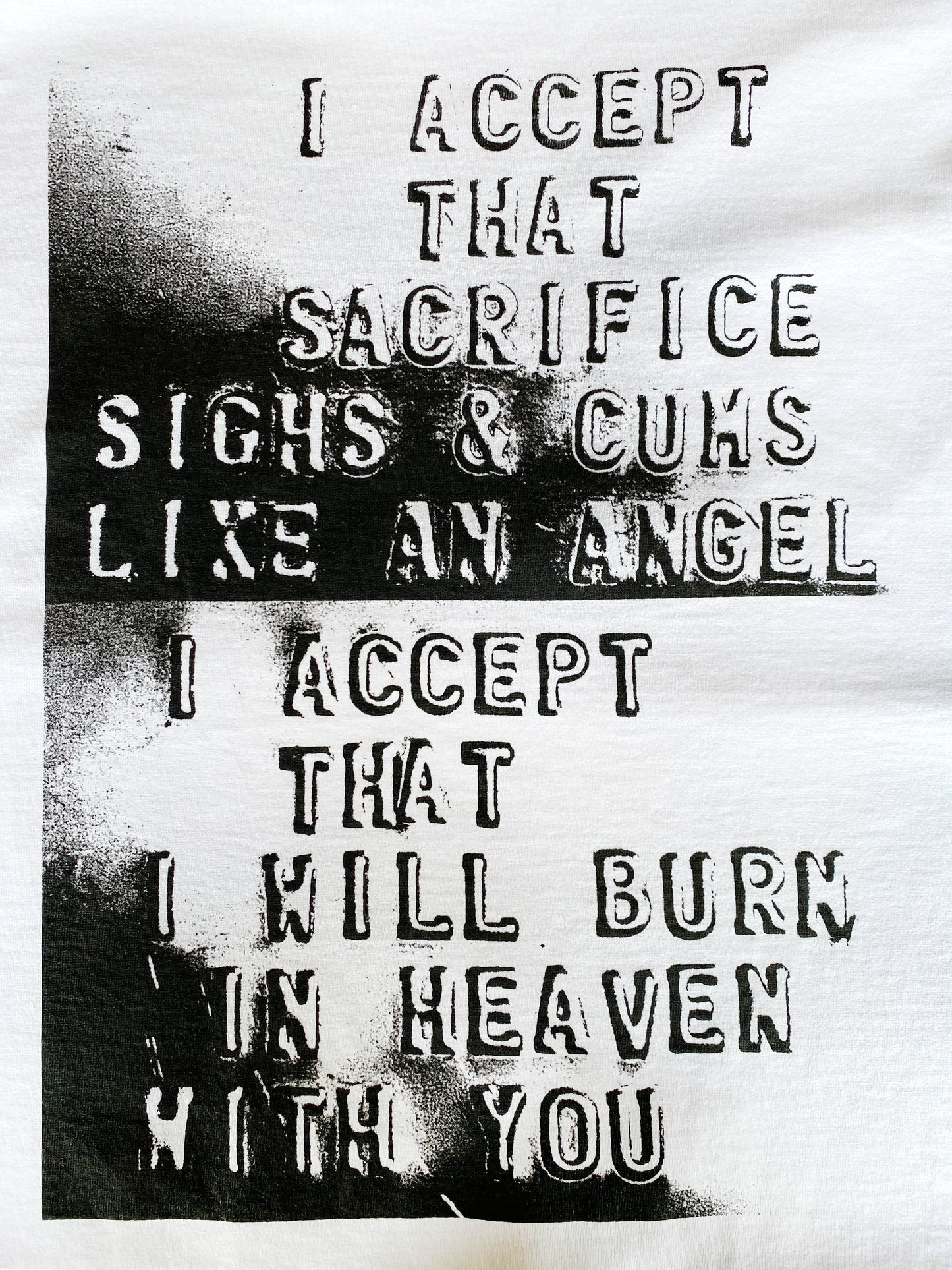 T-SHIRT 'I ACCEPT' BLACK PRINT