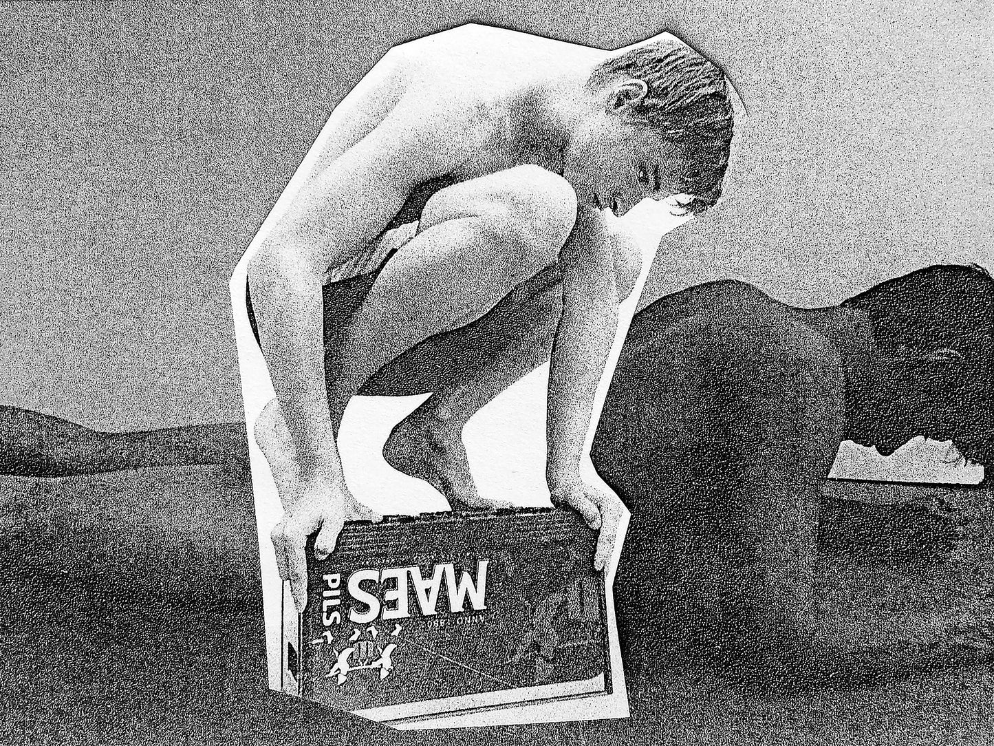 PRINT 010 - STATUE UNFLINCHING (BRAD), 2017